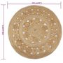Voir la diapositive 6 : VIDAXL Tapis Jute design tresse 150 cm rond