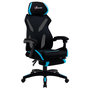 Voir la diapositive 1 : VINSETTO Vinsetto Fauteuil gaming chaise gamer réglable pivotant dossier inclinable repose-pied polyester bleu noir