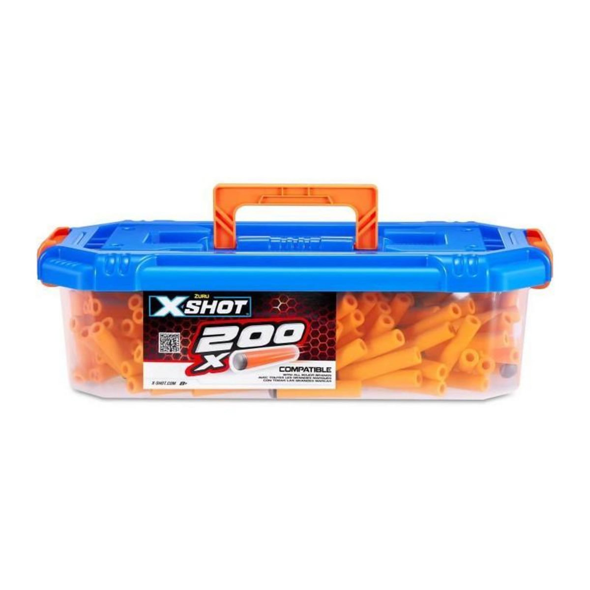 ZURU Recharge de Fléchettes - ZURU - Baril 200 Fléchettes XSHOT - 200 fléchettes a poche d'air compatibles avec plusieurs marques