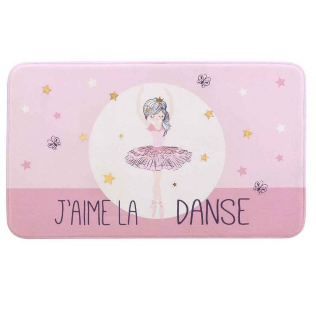 Paris Prix Tapis Enfant Imprimé  Petite Étoile  45x75cm Rose