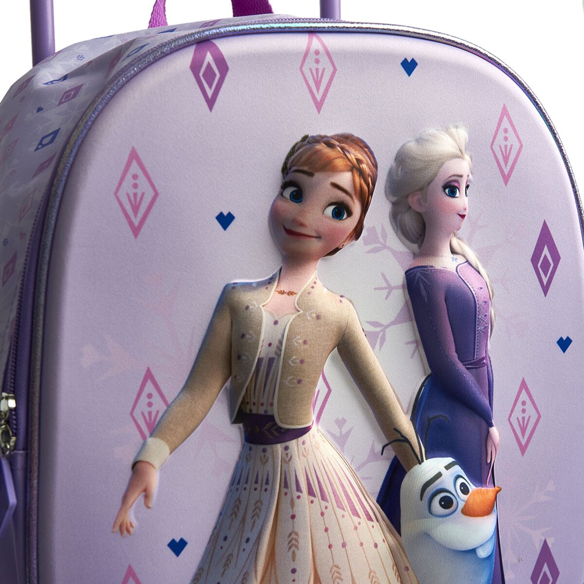 DISNEY Sac maternelle à roulettes violet REINE DES NEIGES