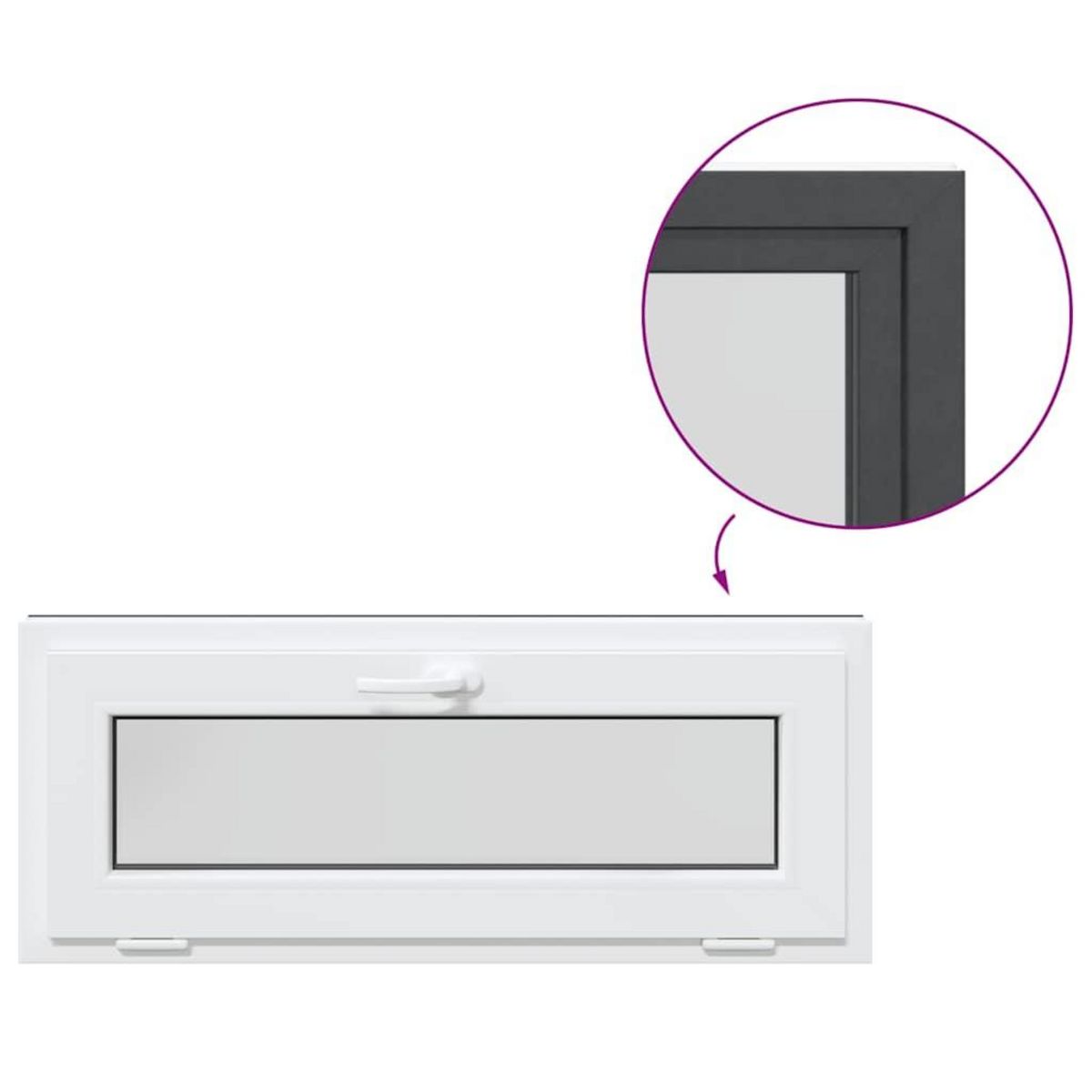 VIDAXL Fenetre de sous-sol RISOR 110x40 cm inclinable anthracite