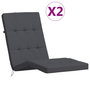 Voir la diapositive 2 : VIDAXL Coussins de chaise longue lot de 2 anthracite tissu oxford