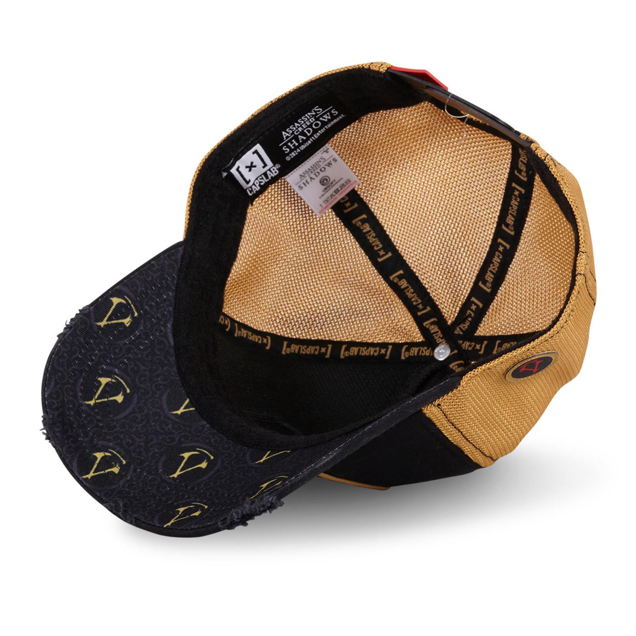 Voir la diapositive 5 : CAPSLAB Casquette trucker premium en bambou avec filet assassin's creed naoe