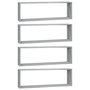 Voir la diapositive 2 : VIDAXL Etageres murales cubiques 4 pcs Sonoma gris 80x15x26,5 cm