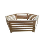 CENTRALE BRICO Habillage bois hexagonal - 2,77 x 2,21 x 0,71 m - spas et piscines