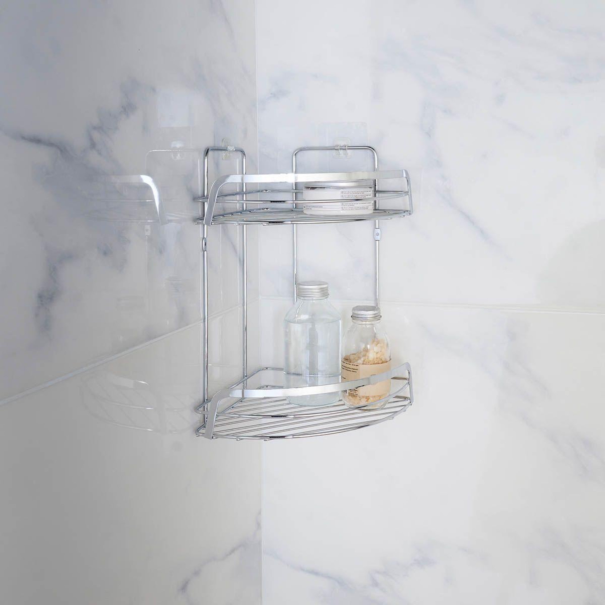 Voir la diapositive 3 : Douceur d'Intérieur Serviteur de douche angle  filaire premium  34cm chrome