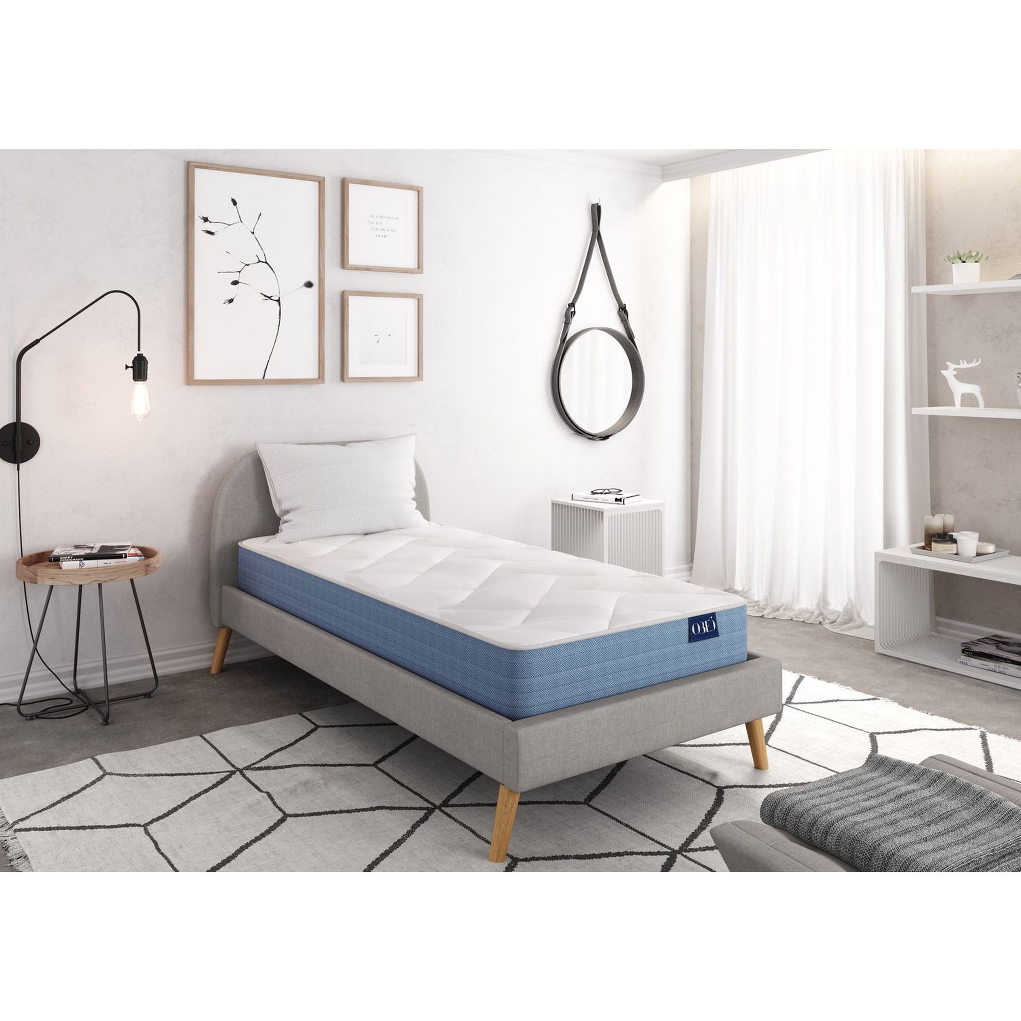 Voir la diapositive 4 : OBED  Matelas mousse 90x190 cm ZEFIR 