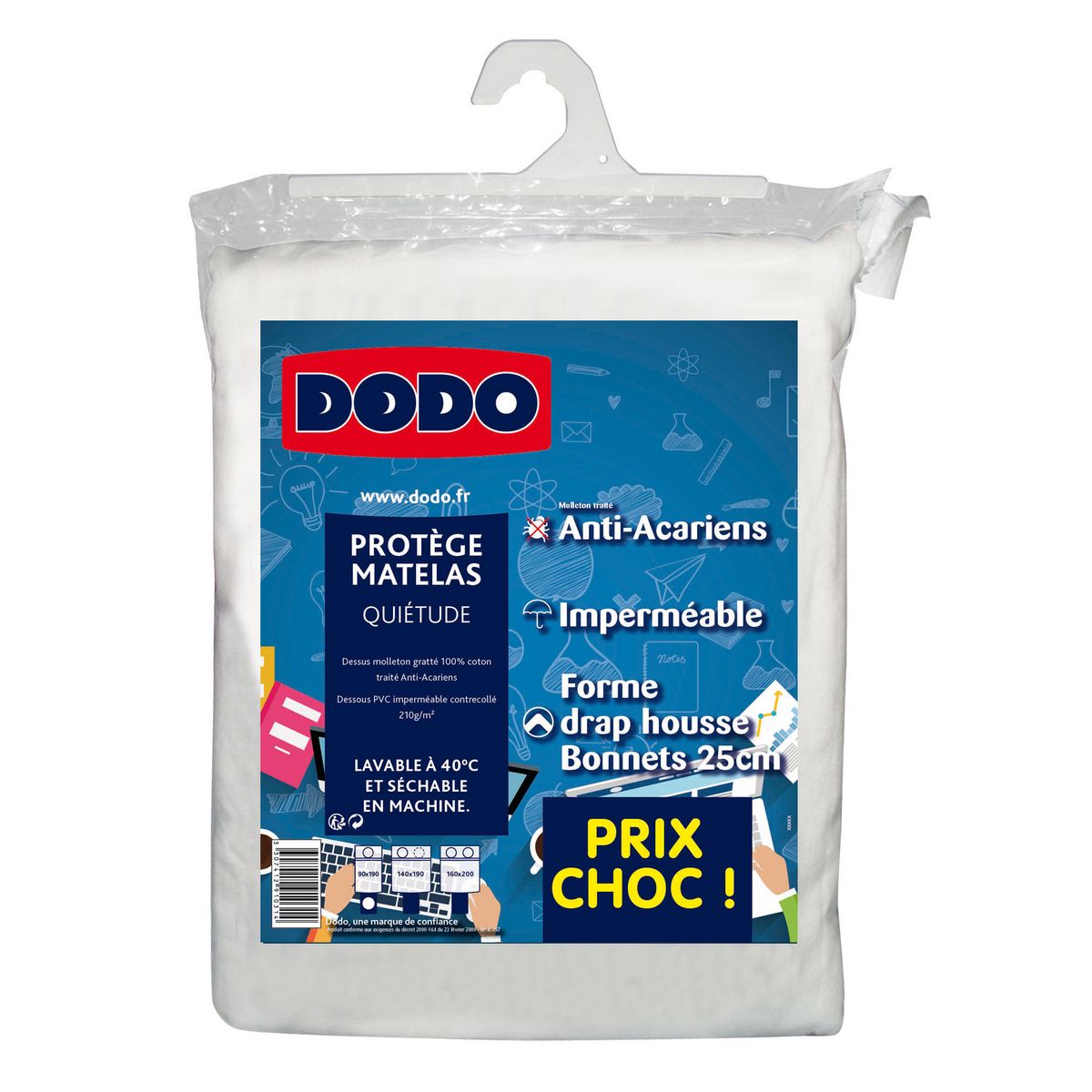 DODO Protège matelas imperméable anti-acarien STARS