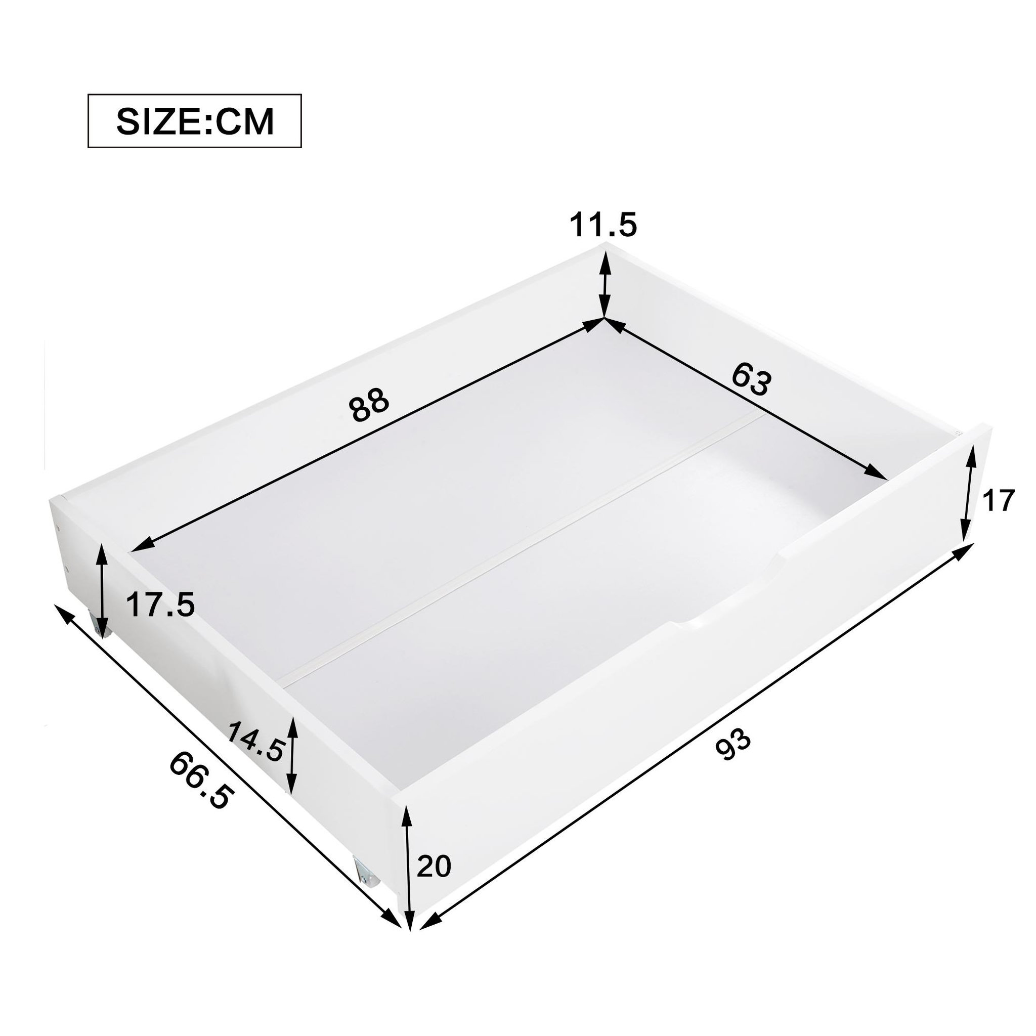 Voir la diapositive 4 : MERAX Lit superposé 90x200cm bois et mdf coloris blanc+naturel