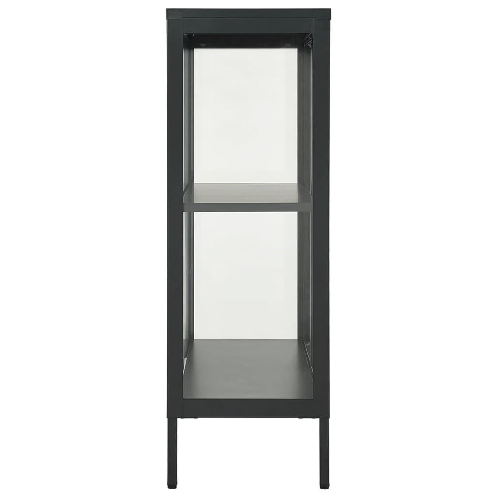 Voir la diapositive 4 : VIDAXL Buffet Anthracite 75x35x105 cm Acier et verre