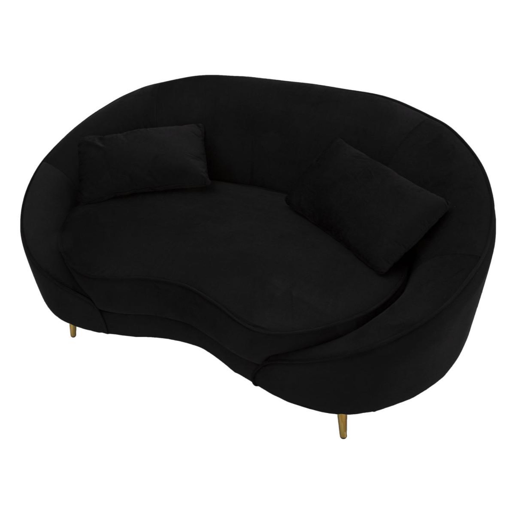 Voir la diapositive 4 : Paris Prix Canapé 2 places en tissu  oslo  148cm noir