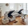 Voir la diapositive 3 : BEST MOBILIER Cyrus - canapé panoramique en u - 7 places - convertible avec coffre - en velours côtelé
