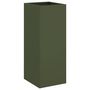 Voir la diapositive 2 : VIDAXL Jardiniere vert olive 32x29x75 cm acier
