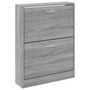 Voir la diapositive 4 : VIDAXL Armoire a chaussures Sonoma gris 59x17x81 cm Bois d'ingenierie