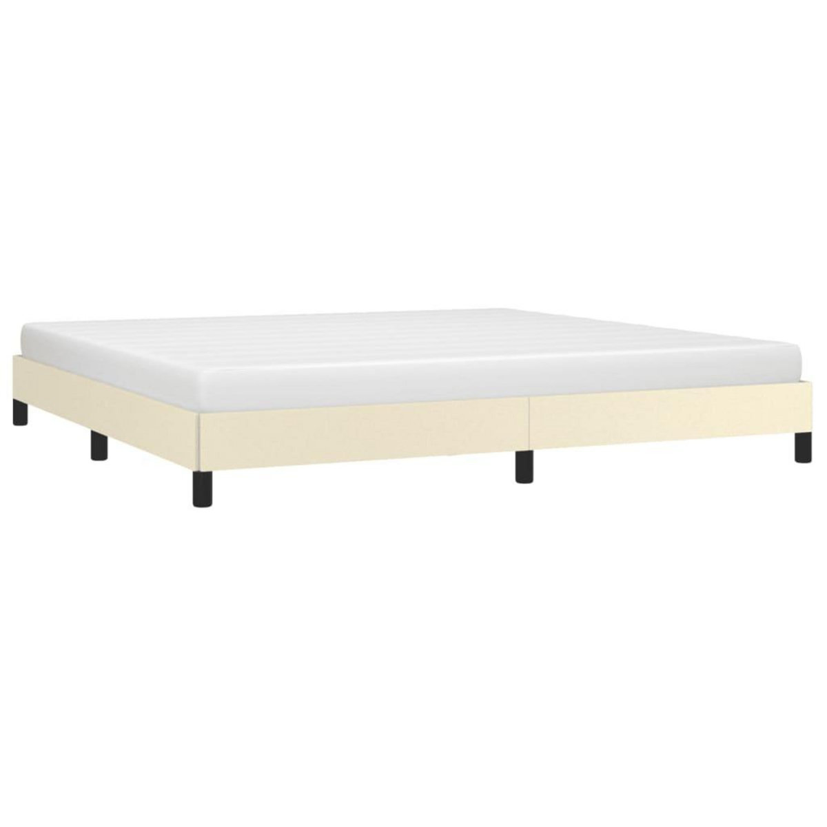 VIDAXL Cadre de lit sans matelas creme 200x200 cm similicuir