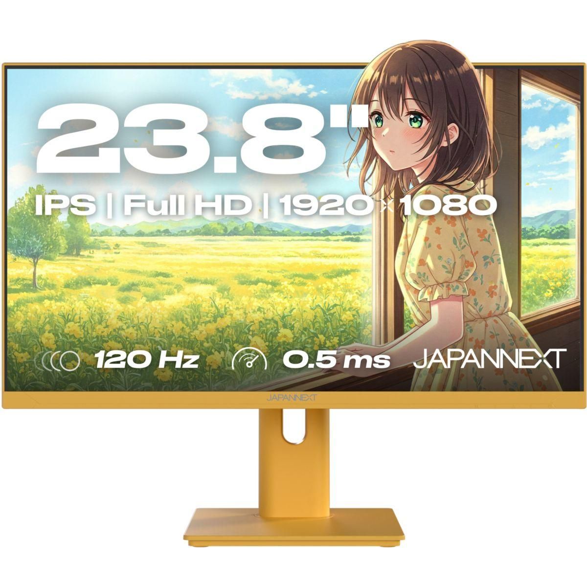 JAPANNEXT Ecran PC Gamer JN IPS238G120F HSP Jaune 24''