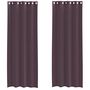Voir la diapositive 2 : VIDAXL Rideaux en voile avec œillets 2 pcs violet 140x260 cm