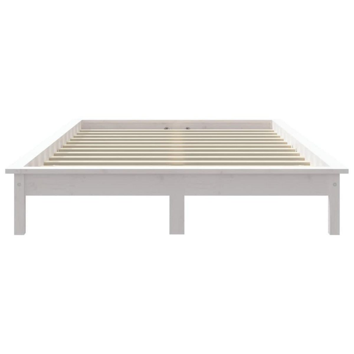 VIDAXL Cadre de lit sans matelas blanc 140x190 cm bois de pin massif