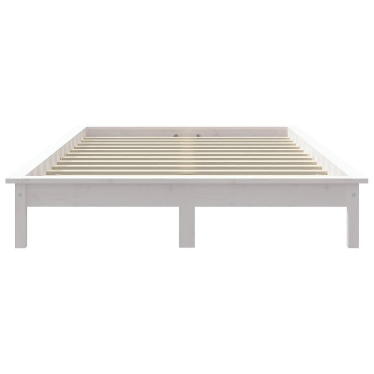 VIDAXL Cadre de lit sans matelas blanc 140x190 cm bois de pin massif