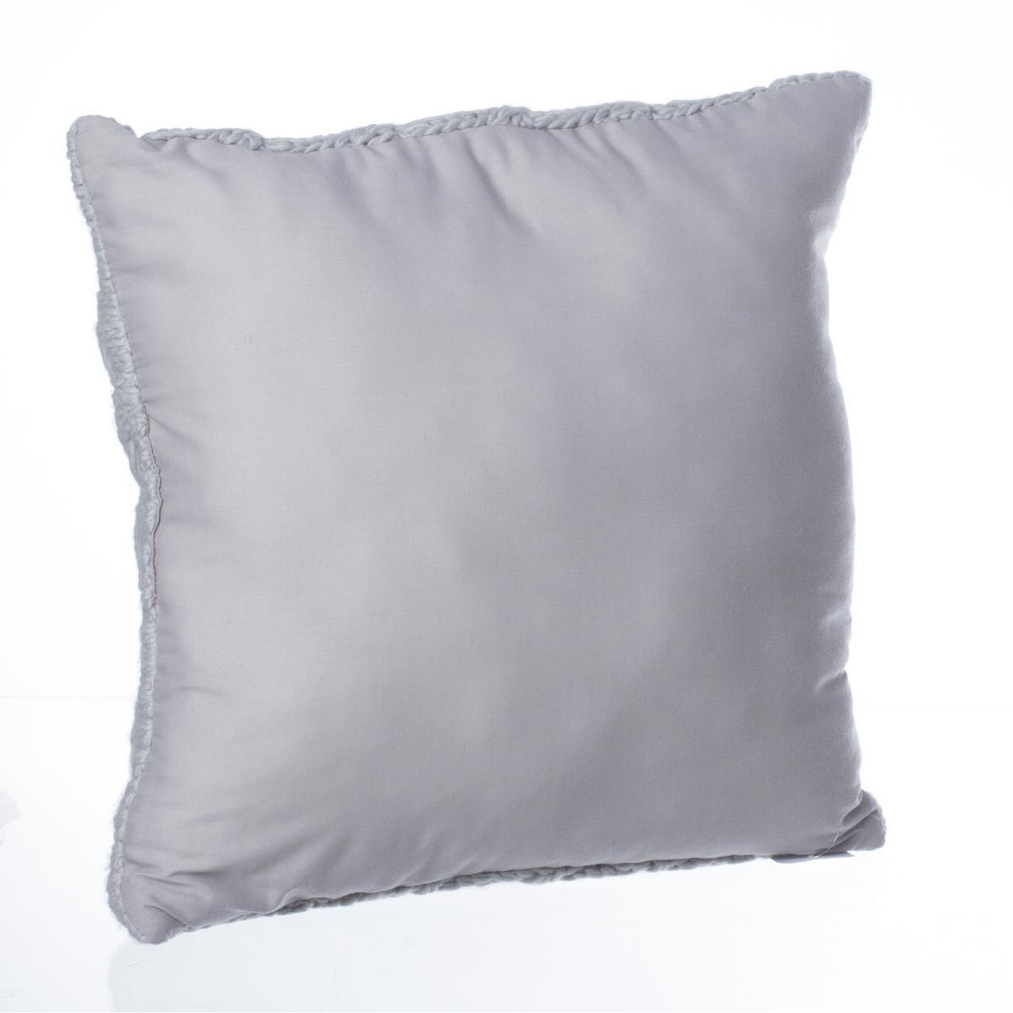 Voir la diapositive 2 : ATMOSPHERA Coussin Déco  Maille  40x40cm Gris