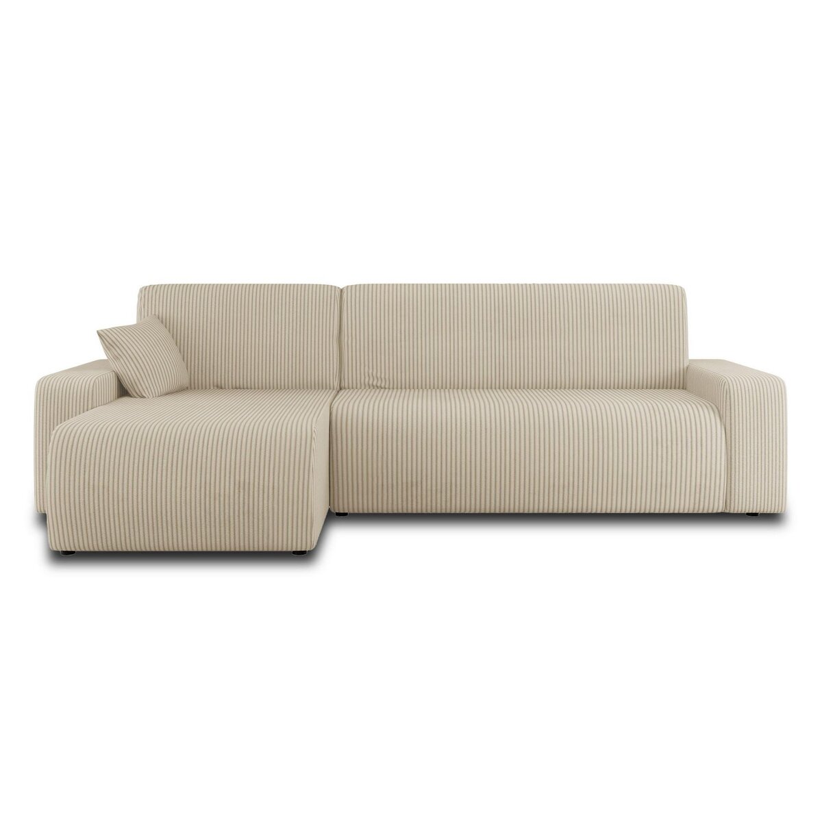 BEST MOBILIER Artemisa - canapé d'angle réversible 4 places - convertible avec coffre - en velours côtelé