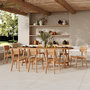 Voir la diapositive 5 : Rendez vous déco Table de jardin ovale en bois de teck recyclé 10 personnes-Bora