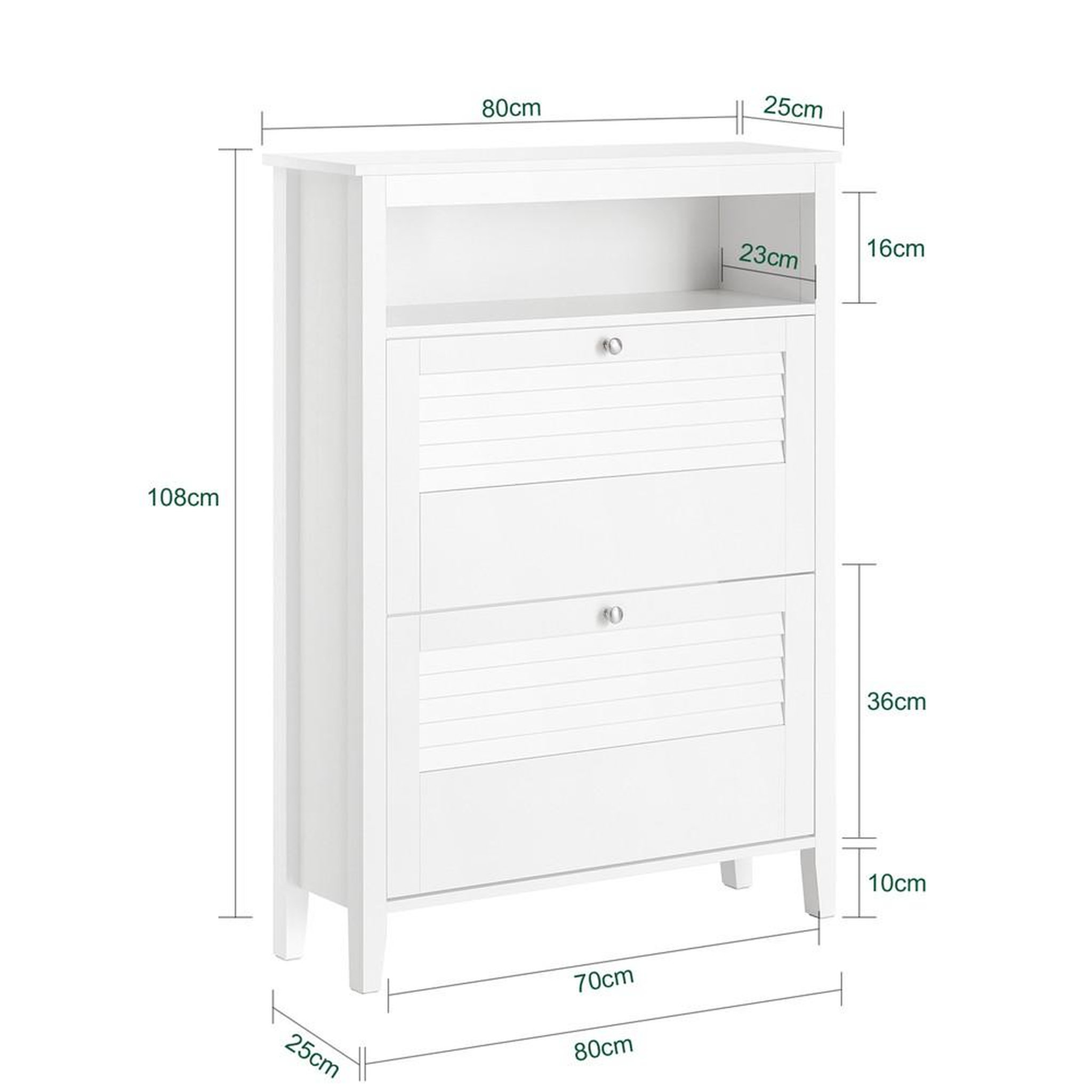 Voir la diapositive 3 : SOBUY SoBuy - Meuble À Chaussures 2 portes - Moderne - FSR152