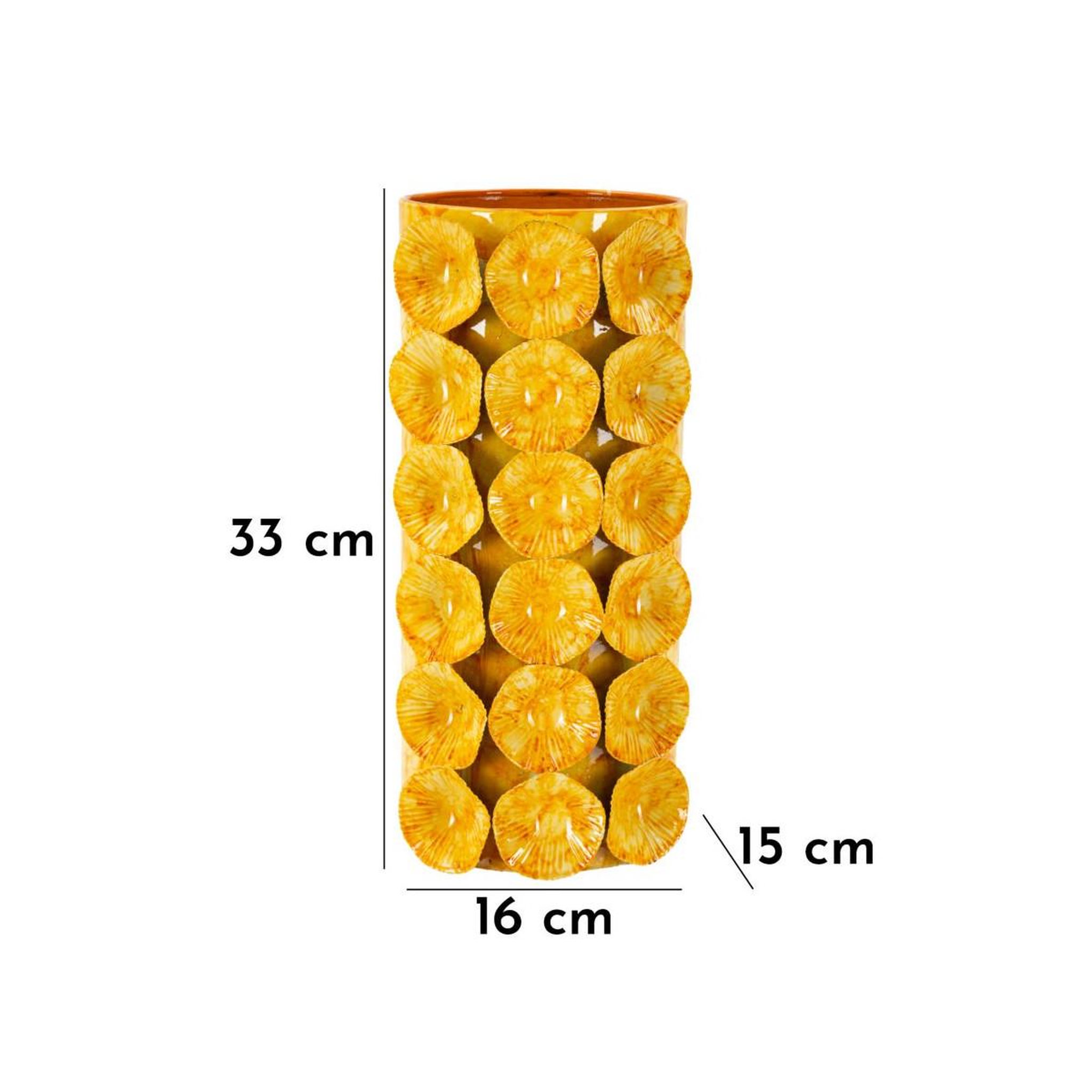 Voir la diapositive 6 : Paris Prix Vase design  drop  33cm jaune