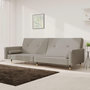 Voir la diapositive 1 : VIDAXL Canape-lit a 2 places avec deux oreillers Gris clair Velours