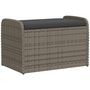 Voir la diapositive 2 : VIDAXL Banc de rangement avec coussin gris 80x51x52 cm resine tressee