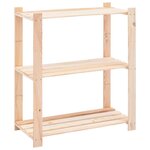 VIDAXL Etagere de stockage 3 niveaux 80x38x90 cm Pin solide 150 kg