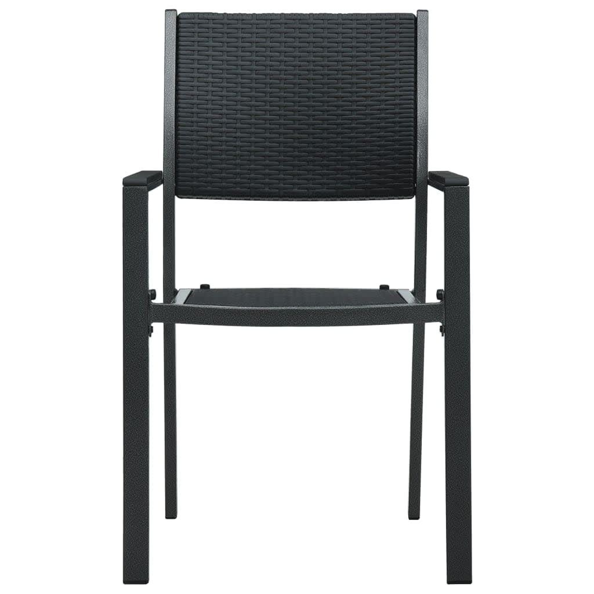 Voir la diapositive 5 : VIDAXL Ensemble a manger de jardin 3 pcs Noir