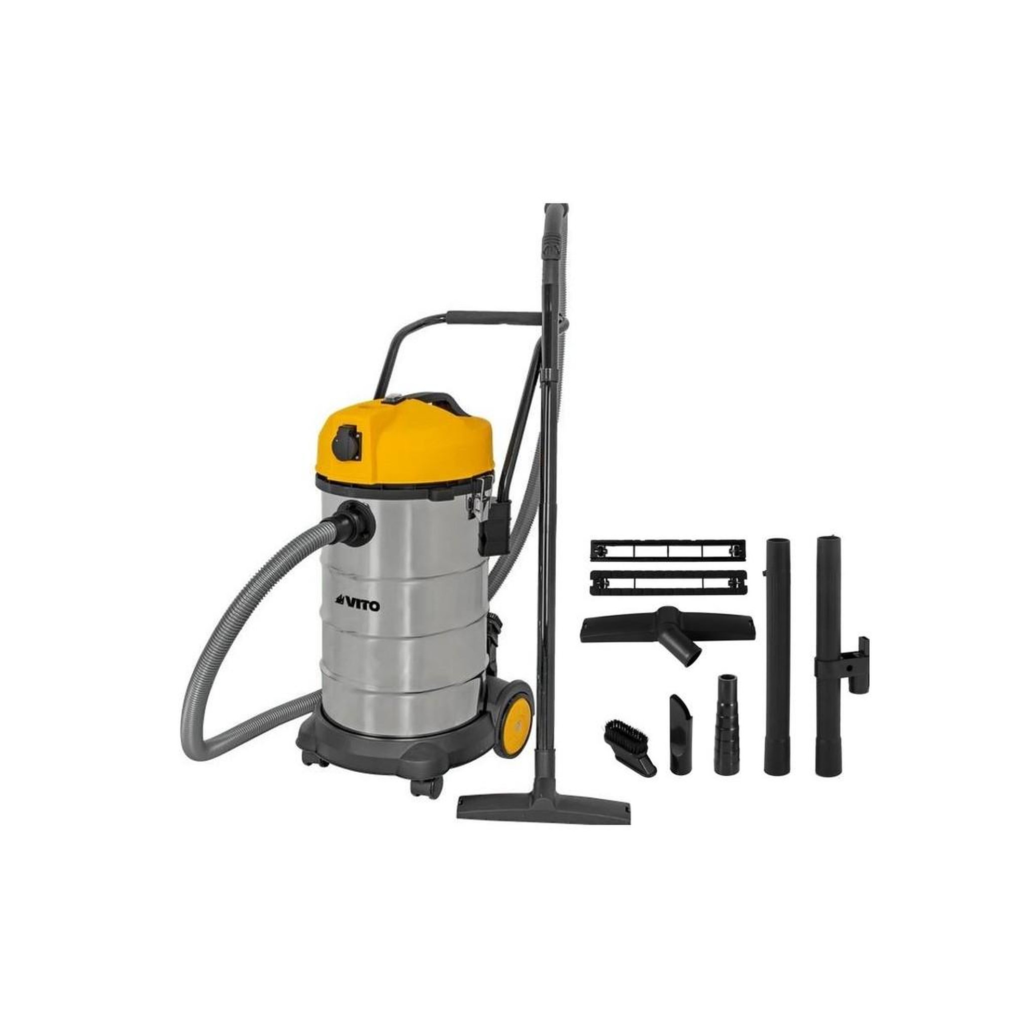 Voir la diapositive 3 : VITO Aspirateur eau et poussières 1200w cuve inox 40 litres + souffleur vito