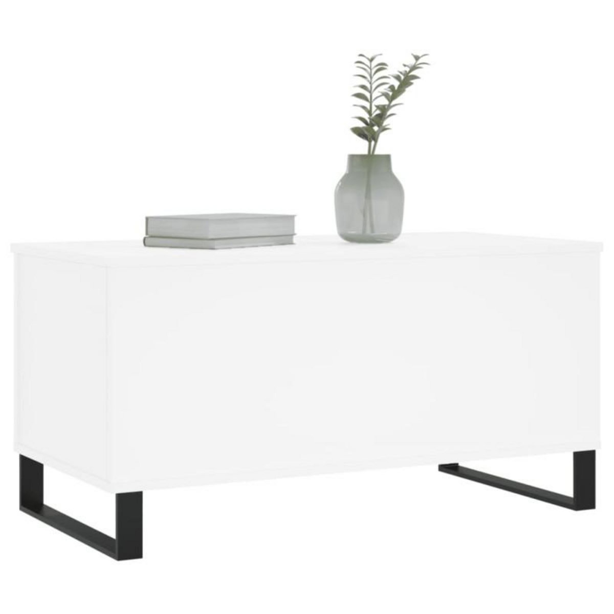 VIDAXL Table basse Blanc 90x44,5x45 cm Bois d ingénierie