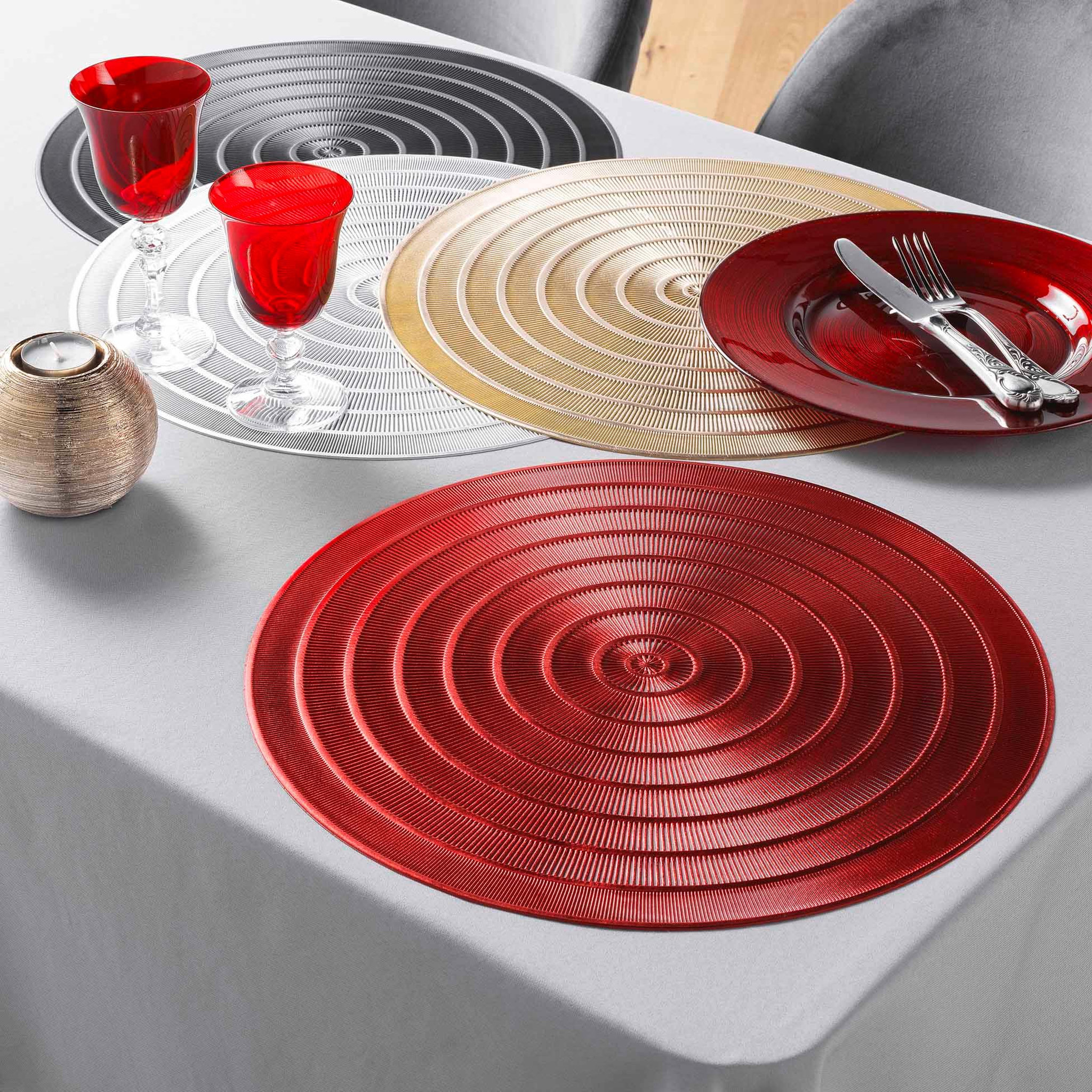 Voir la diapositive 3 : Eden Set de table ajoure Ø 40 cm Orient argent