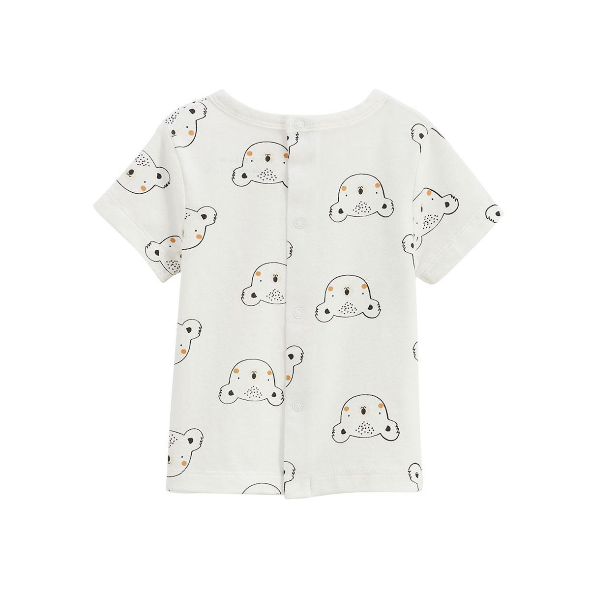 Petit Béguin Ensemble salopette bébé en coton gaufré et t-shirt Mini Rêve