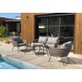 Voir la diapositive 9 : DCB GARDEN Salon bas de jardin en corde tissé taupe et anthracite  4 places CAPRI