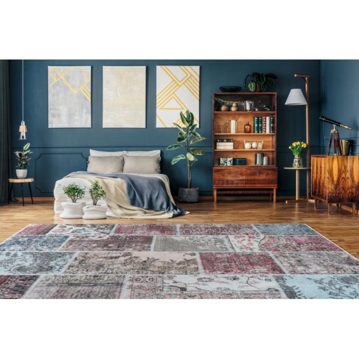 Paris Prix Tapis Tissé à la Main à Poils Plats  Toska II  Rouge