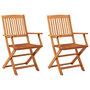 Voir la diapositive 1 : VIDAXL Chaises de jardin pliables lot de 2 Bois d'eucalyptus massif