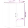 Voir la diapositive 6 : VIDAXL Armoire murale chene artisanal 69,5x34x90 cm bois d'ingenierie