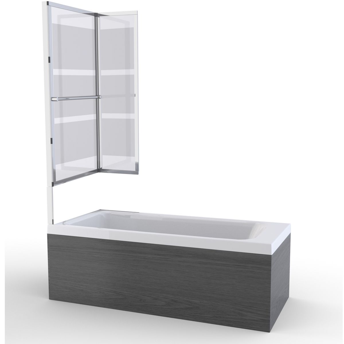 Aurlane Pare baignoire relevable - Verre sérigraphié 139 x 105