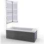 Voir la diapositive 5 : Aurlane Pare baignoire relevable - Verre sérigraphié 139 x 105