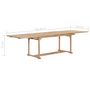 Voir la diapositive 6 : VIDAXL Table extensible de jardin 180-280x100x75 cm Teck solide