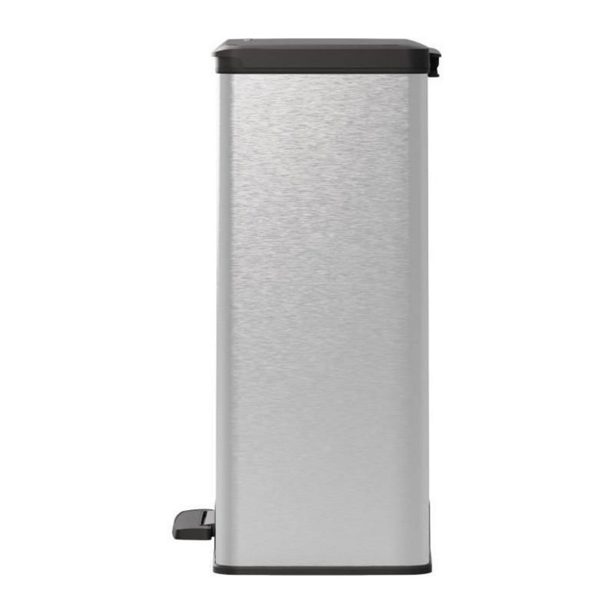 CURVER Poubelle Rectangle - DECO BIN - CURVER - 65L - Design moderne - 49 x 29 x 61 cm - Gris métallisé