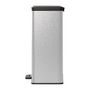 Voir la diapositive 3 : CURVER Poubelle Rectangle - DECO BIN - CURVER - 65L - Design moderne - 49 x 29 x 61 cm - Gris métallisé