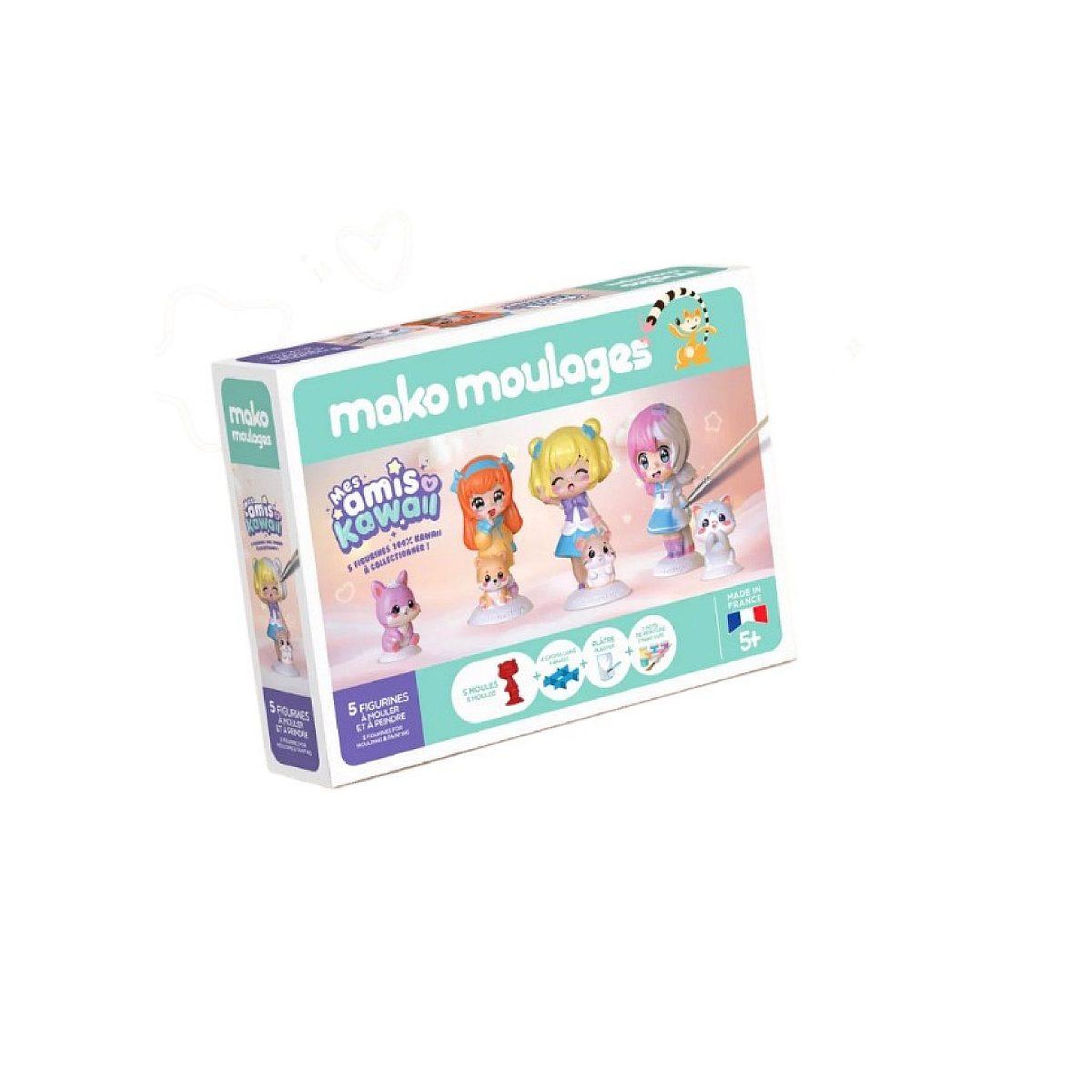 Mako Creations Coffret mako moulages - mes amis kawaii 5 moules