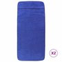 Voir la diapositive 2 : VIDAXL Serviettes de plage 2 pcs bleu royal 75x200 cm tissu 400 GSM