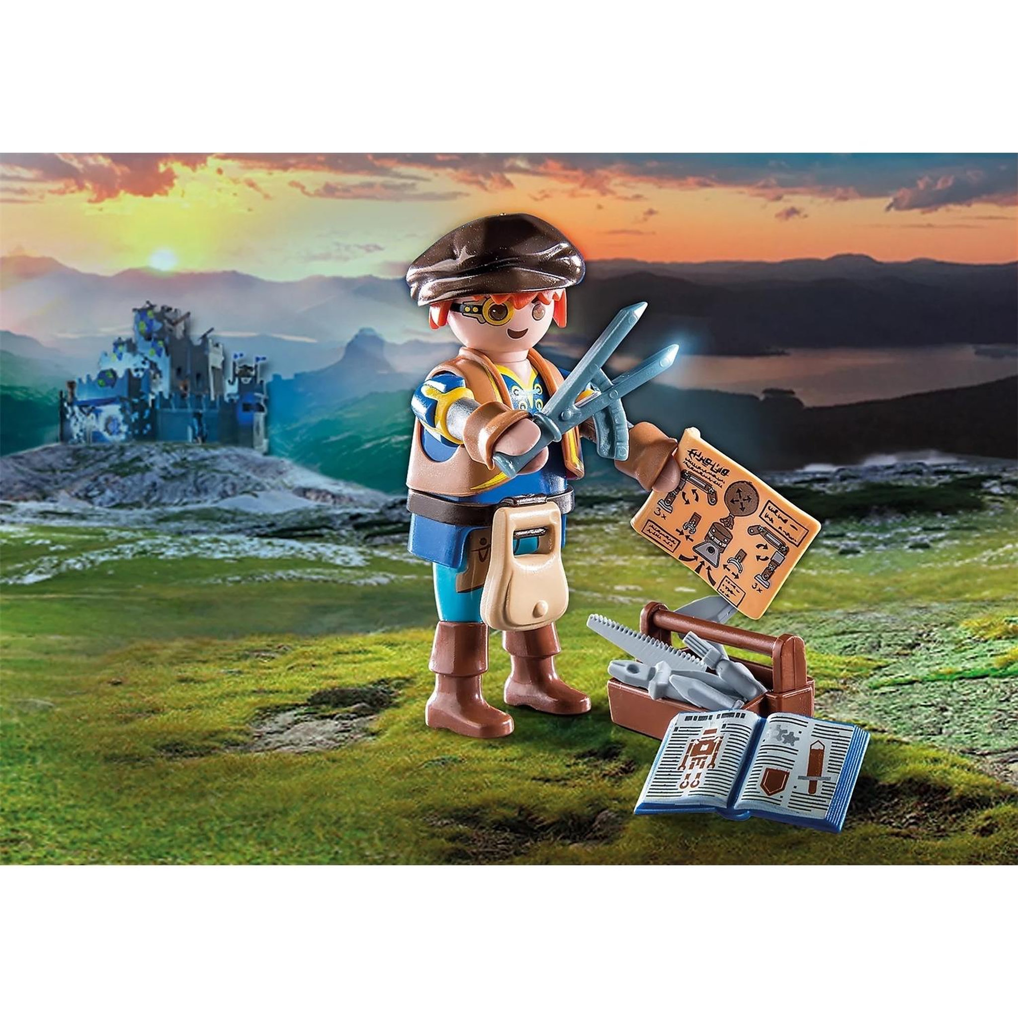 Voir la diapositive 2 : PLAYMOBIL Novelmore Dario et outils