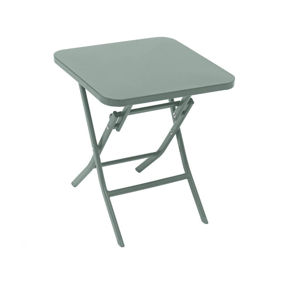 HESPERIDE Table d'appoint carrée pliante Greensboro Olive - 40 x 40 cm - Hespéride